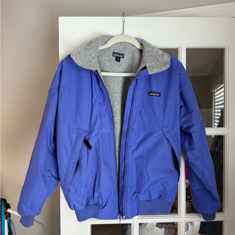 Vintage Patagonia Purple and Gray Fleece Jacket